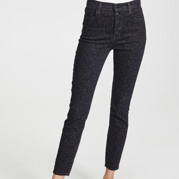 J Brand Button  Fly Lillie High Rise Crop Jeans - Picture 1 of 3